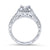 Gabriel & Co 14K White Gold Princess Cut Diamond Halo Engagement Ring ER11793S4W44JJ