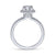 Gabriel & Co 14K White Gold Round Diamond Halo Engagement Ring ER14664R3W44JJ
