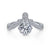Gabriel & Co Vintage 14K White Gold Round Curved Diamond Engagement Ring ER14765R3W44JJ