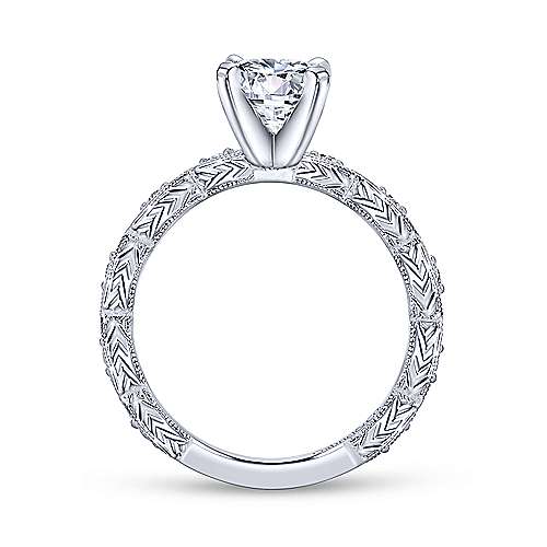 Gabriel & Co 14K White Gold Round Diamond Engagement Ring  ER4122W44JJ