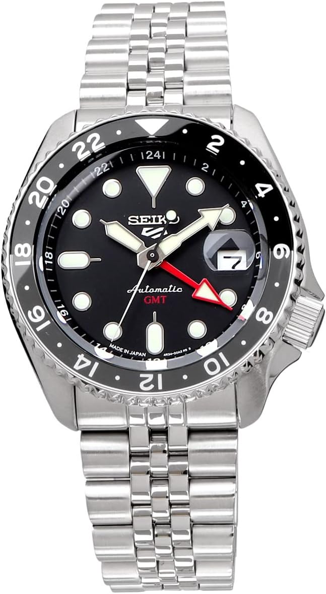 Seiko 5 Sports SSK001 Style GMT Model Black Dial Automatic Mechanical Watch