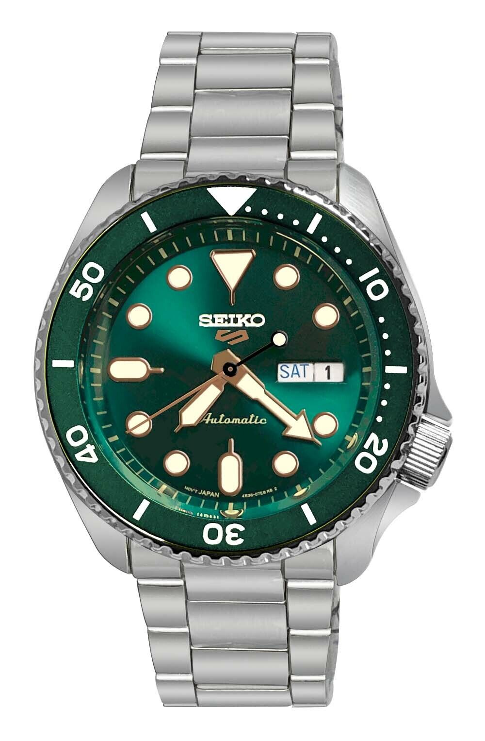Seiko 5 Sports Green Men&#39;s Automatic Watch Green Dial 42.5mm SRPD63