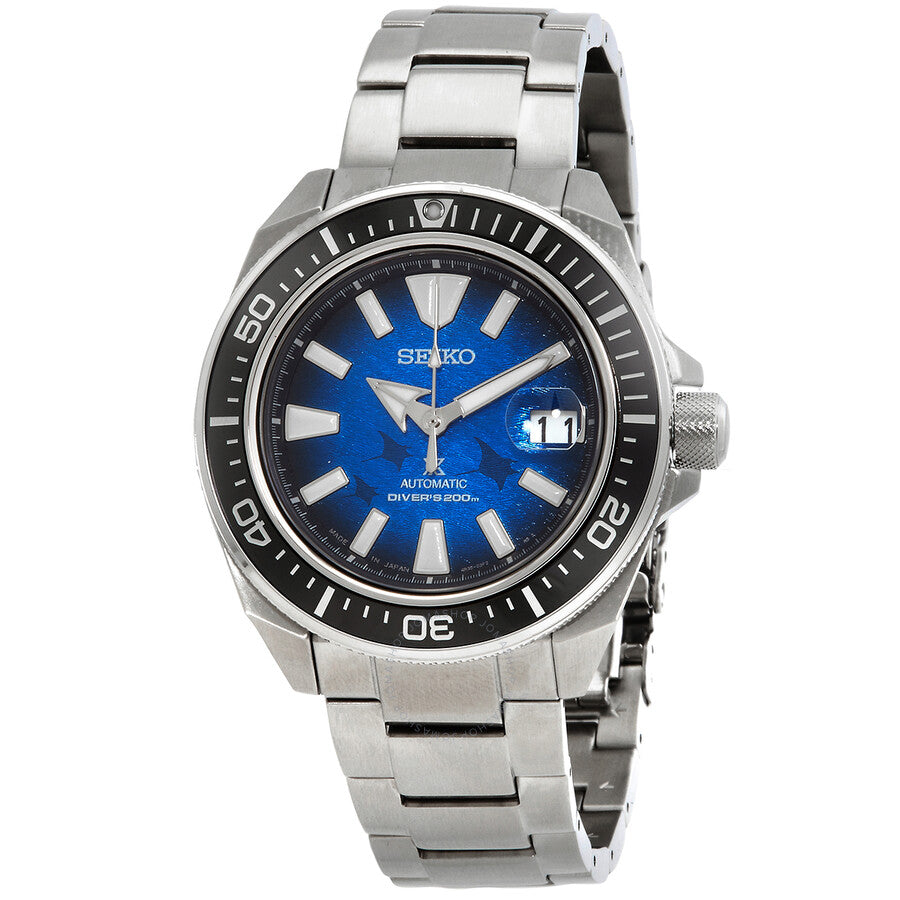 NEW Seiko SRPE33 Automatic Prospex 44mm Special Edition Blue Manta Ray Dial Men's Watch