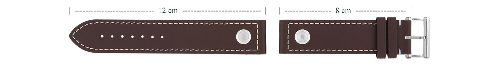 BALL Watch Company Brown calf leather 22mm - Polished pin buckle Replacement Band CUI-NM1080C-BR-22
