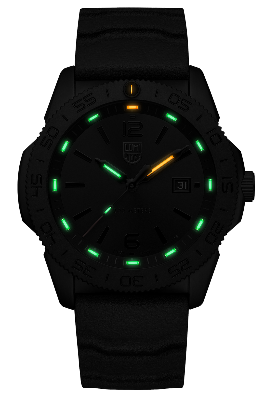 Luminox 3121.BO Pacific Diver Sea Series Black Rubber Watch