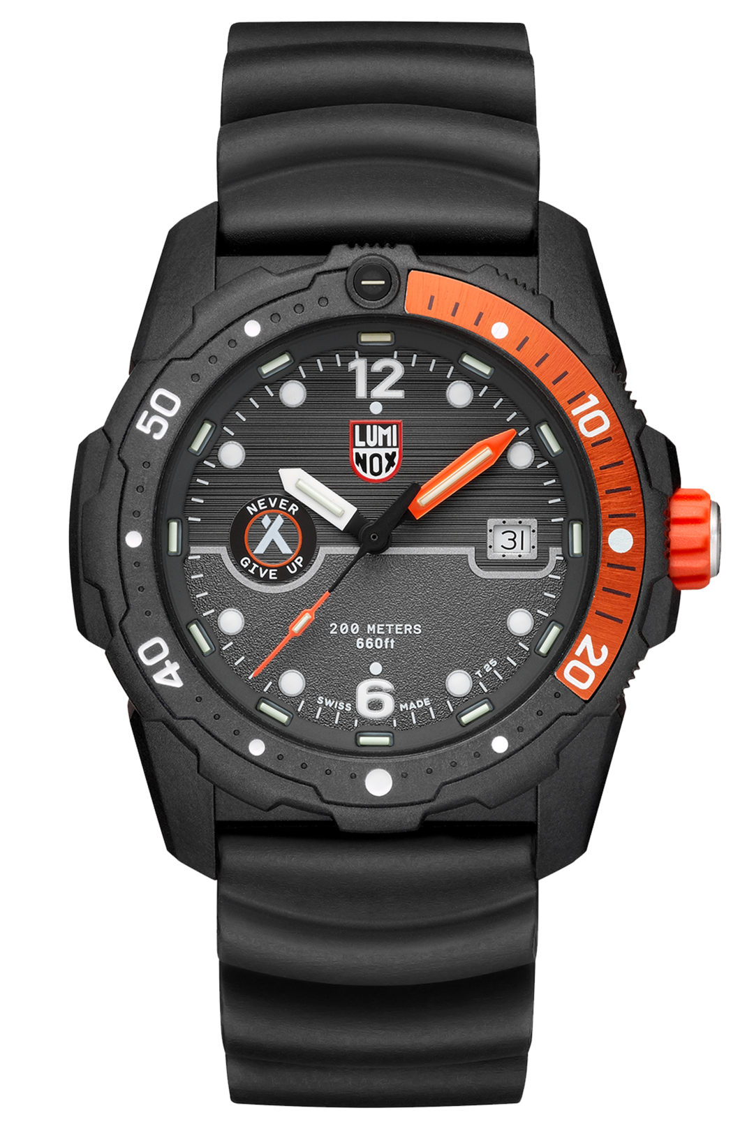 Luminox 3729 Bear Grylls Survival SEA Series 42mm Case Black Rubber Strap Watch