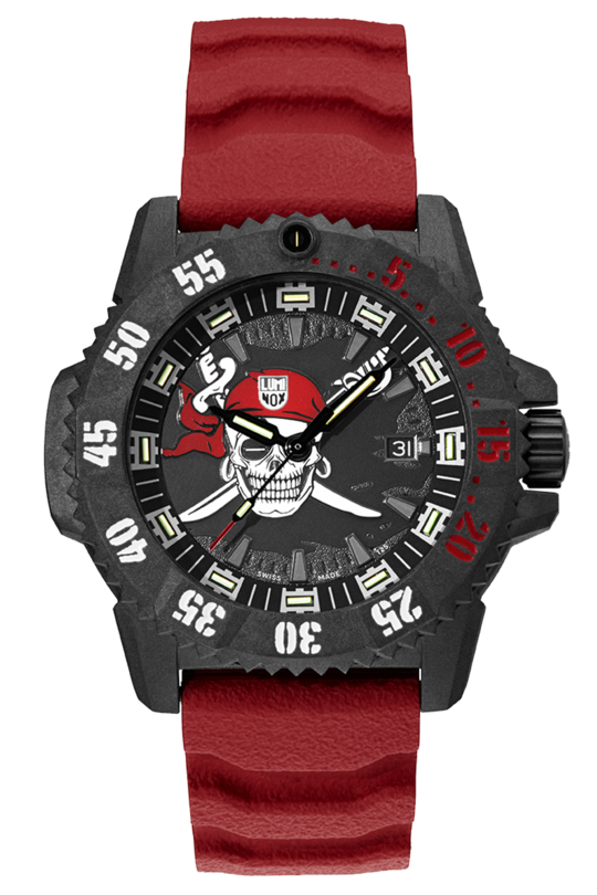 Luminox 3801 JOLLY ROGER LIMITED EDITION SET Red Band Watch