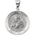 St Anthony 14k Solid White Gold 1.7 Grams Pray for Us Pendant Charm