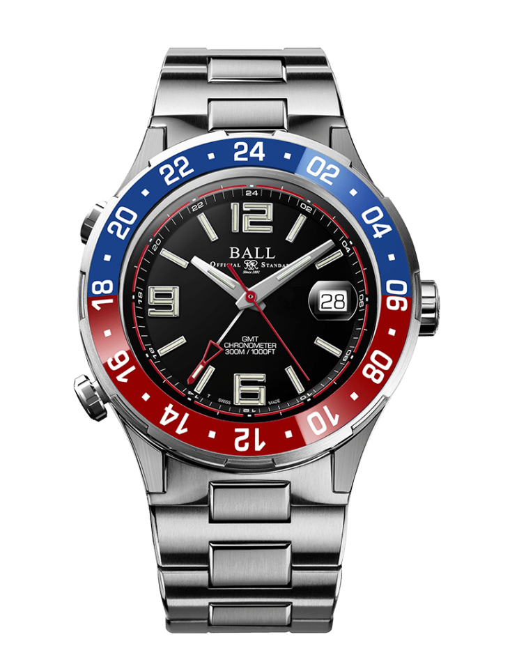 PREORDER BALL DG3038A-S2C-BK Roadmaster Pilot GMT LIMITED EDITION Pepsi Bezel Watch
