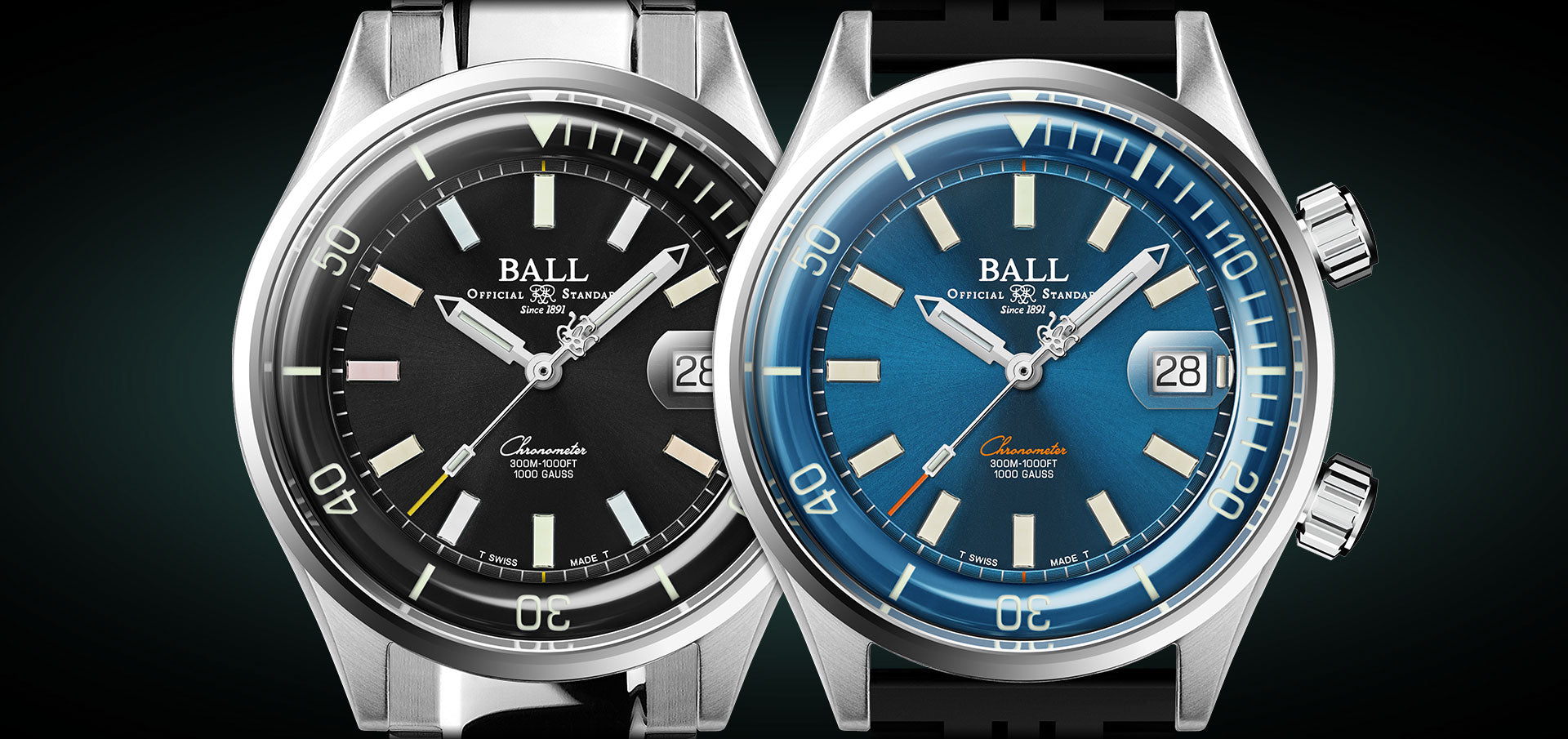 PREORDER BALL DM2280A-S1C-BK ENGINEER MASTER II DIVER LIMITED EDITION CHRONOMETER BLACK DIAL WATCH