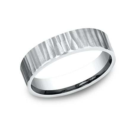 Benchmark CF65614W White 14k 5mm Men&#39;s Wedding Band Ring