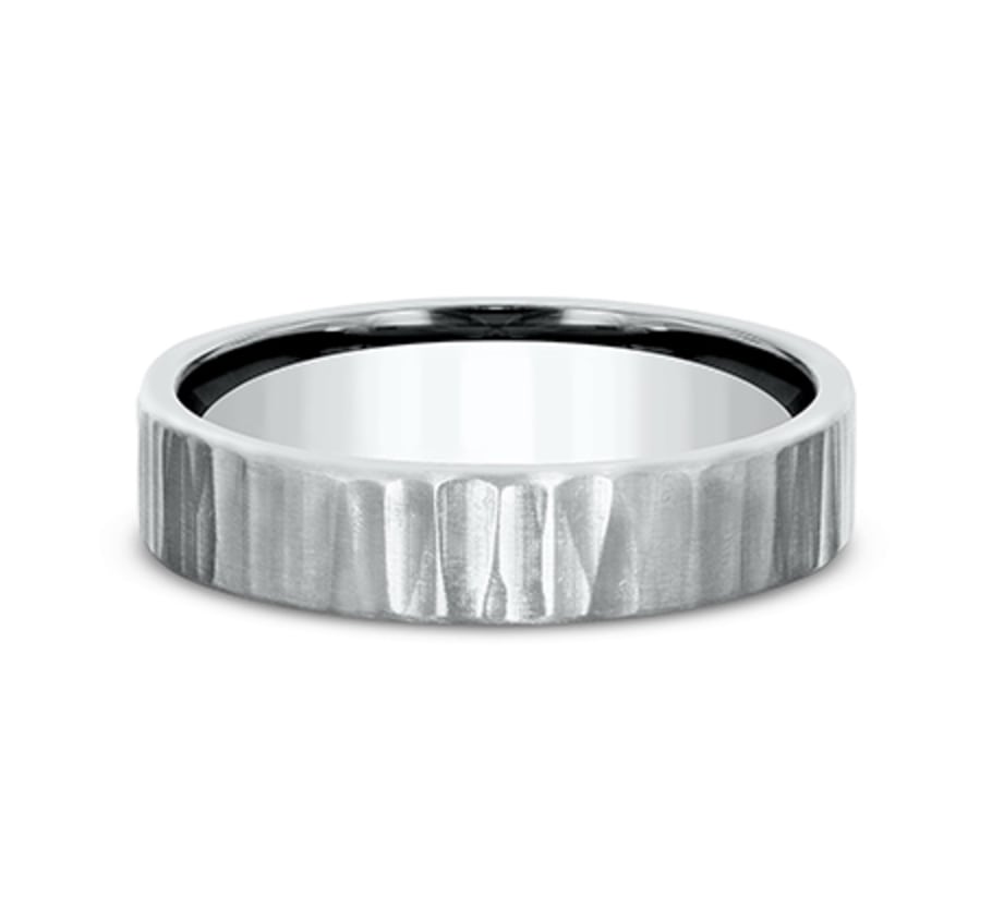 Benchmark CF65614W White 14k 5mm Men's Wedding Band Ring
