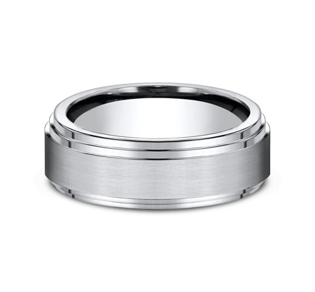 Benchmark CF66100W White 14k 6mm Men's Wedding Band Ring