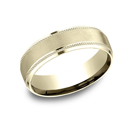 Benchmark CF665321Y Yellow 14k 6.5mm Men&#39;s Wedding Band Ring