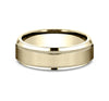 Benchmark CF665321Y Yellow 14k 6.5mm Men's Wedding Band Ring