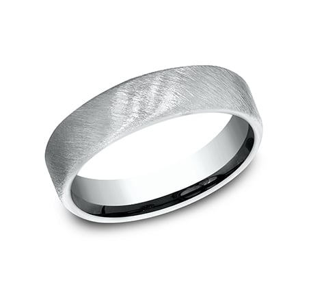 Benchmark CF755044W White 14k 5.5mm Men&#39;s Wedding Band Ring