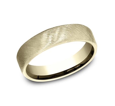 Benchmark CF755044Y Yellow 14k 5.5mm Men's Wedding Band Ring