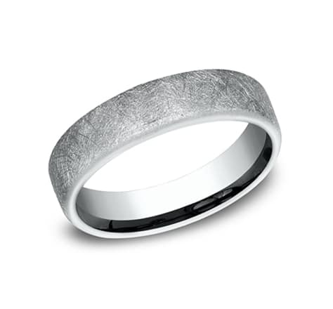 Benchmark CF755585W White 14k 5.5mm Men&#39;s Wedding Band Ring