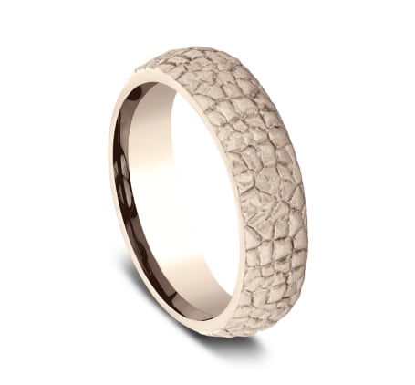 Benchmark CF856687R Rose Gold 14k 6mm Men's Wedding Band Ring