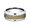 Benchmark CFBP818619 Multi Color Gold 14k 8mm Men's Wedding Band Ring