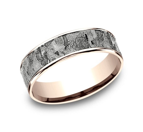 Benchmark CFT8265633 Multi Color Gold 14k 6.5mm Men's Wedding Band Ring