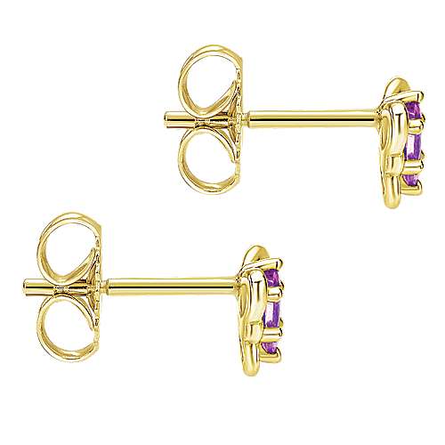 Gabriel & Co. 14K Yellow Gold Amethyst Marquise Butterfly Stud Earrings EG10052Y4JAM