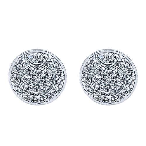 Gabriel &amp; Co. 14K White Gold Fashion 0.16ct Diamond Earrings EG10692W45JJ