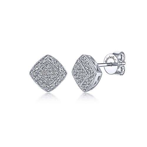 Gabriel &amp; Co. 14K White Gold Fashion 0.24ct Diamond Earrings EG10705W45JJ