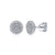Gabriel & Co. 14k White Gold Beaded Round 0.24ct Diamond Cluster Stud Earrings EG11772W44JJ