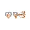Gabriel & Co. 14k Rose Gold Open Heart Layered Diamond Stud Earrings EG12374K45JJ