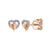 Gabriel & Co. 14k Rose Gold Open Heart Layered Diamond Stud Earrings EG12374K45JJ