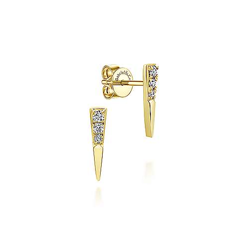 Gabriel & Co. 14k Yellow Gold Pave 0.11ct Diamond Ear Climber Earrings EG12447Y45JJ