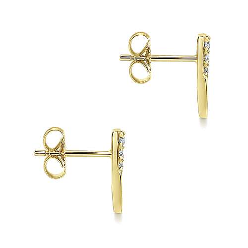 Gabriel & Co. 14k Yellow Gold Pave 0.11ct Diamond Ear Climber Earrings EG12447Y45JJ