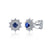 Gabriel & Co. 14k White Gold Scalloped 0.19ct Diamond Starburst Sapphire Stud Earrings EG12945W45SA