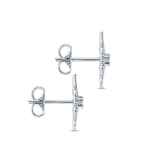 Gabriel & Co. 14k White Gold Elongated 0.37ct Diamond Starburst Earrings EG12956W45JJ