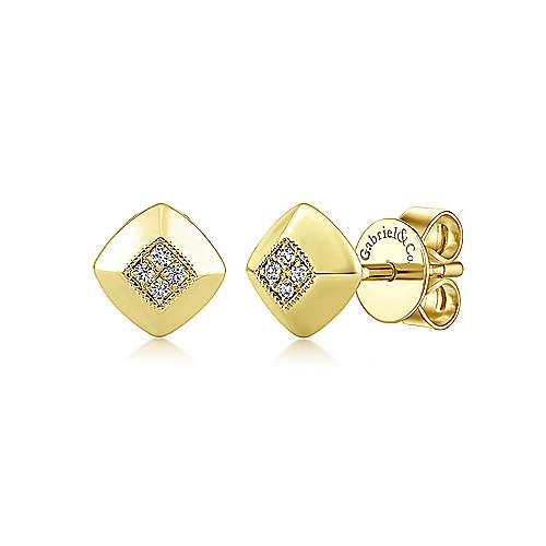 Gabriel &amp; Co. 14K Yellow Gold Fashion 0.05ct Diamond Earrings EG13061Y45JJ