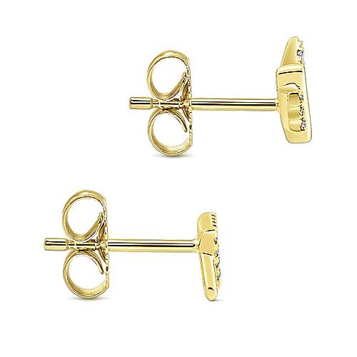 Gabriel & Co. 14k Yellow Gold Two Piece Arrow 0.09ct Diamond Stud Earrings EG13080Y45JJ