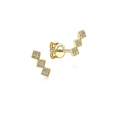 Gabriel & Co. 14K Yellow Gold Fashion 0.03ct Diamond Earring EG13089Y45JJ