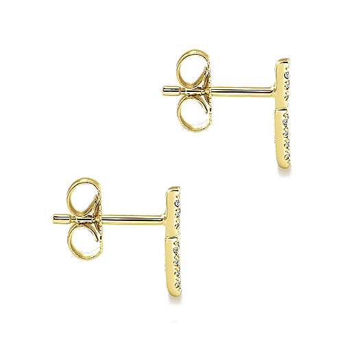 Gabriel & Co. 14k Yellow Gold Double Chevron Diamond Stud Earrings EG13091Y45JJ