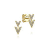 Gabriel & Co. 14k Yellow Gold Double Chevron Diamond Stud Earrings EG13091Y45JJ