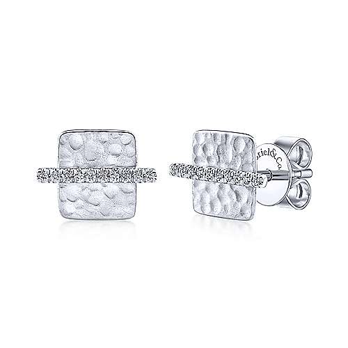 Gabriel & Co. 14K White Gold Fashion 0.09ct Diamond Earrings EG13092W45JJ