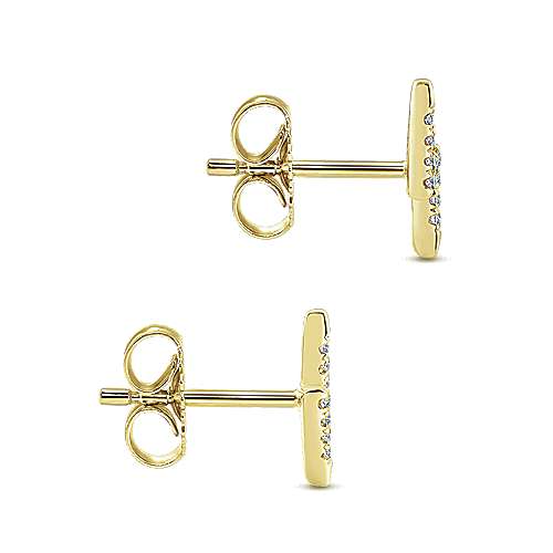 Gabriel & Co. 14k Yellow Gold 0.05ct Diamond Lightning Bolt Stud Earrings EG13098Y45JJ