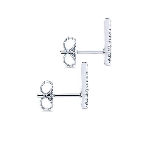 Gabriel & Co. 14k White Gold Curved 0.23ct Diamond Bar Stud Earrings EG13178W45JJ