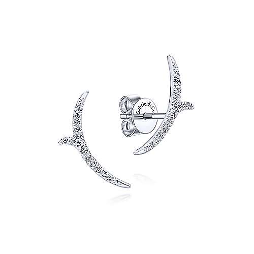 Gabriel &amp; Co. 14K White Gold Fashion 0.17ct Diamond Earrings EG13181W45JJ