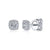 Gabriel & Co. 14k White Gold Cushion Halo Round 0.26ct Diamond Stud Earrings EG13215W45JJ