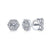 Gabriel & Co. 14k White Gold Hexagonal 0.48ct Diamond Halo Stud Earrings EG13235W45JJ