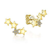 Gabriel & Co. 14k Yellow Gold Star Shaped Pave 0.06ct Diamond Stud Earrings EG13349Y45JJ