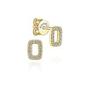 Gabriel & Co. 14k Yellow Gold Rectangular Open Pave 0.13ct Diamond Stud Earrings EG13351Y45JJ