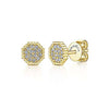 Gabriel & Co. 14k Yellow Gold Octagonal Pave 0.13ct Diamond Cluster Stud Earrings EG13354Y45JJ