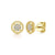 Gabriel & Co. 14k Yellow Gold Beaded Round Diamond Cluster Stud Earrings EG13355Y45JJ